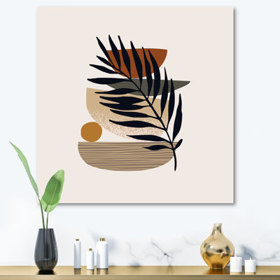 «Tropical Leaf Silhouettes and Shapes IV», impression sur toile