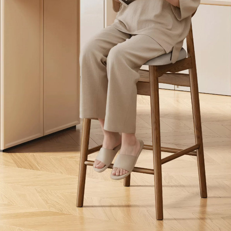 Chaise d'appoint à dossier bas en noyer (ensemble de 2), Noyer, 2, 37.40"