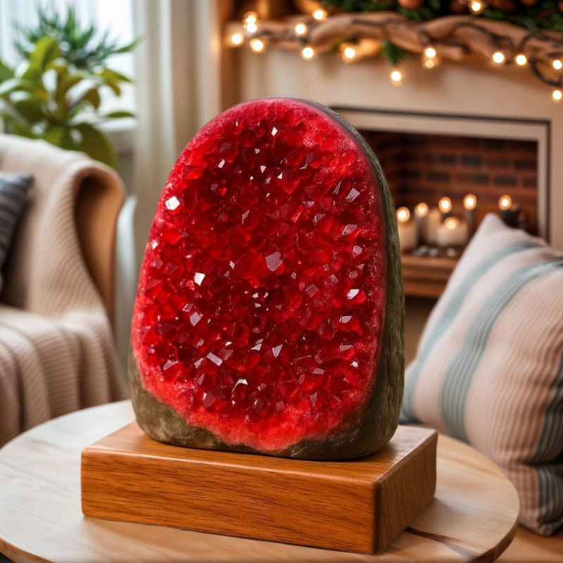 Red Helen Cave ， 500-600G ， Décoration, ornements pour la maison, cadeaux des Fêtes, cadeaux de la Saint-Valentin
