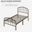 Metal Bed with Arched Headboard and Footboard-903604193-932308567