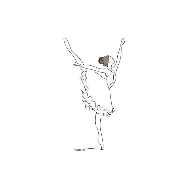 Ballet Line Art by Pixy Paper - Wrapped Canvas Gallery-Wrapped Canvas Giclée, 66.04 cm H x 45.72 cm W