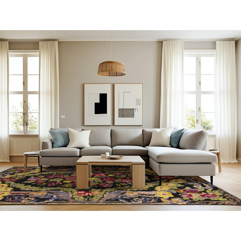 Floral Indoor Rug, Rectangle 8' x 12'