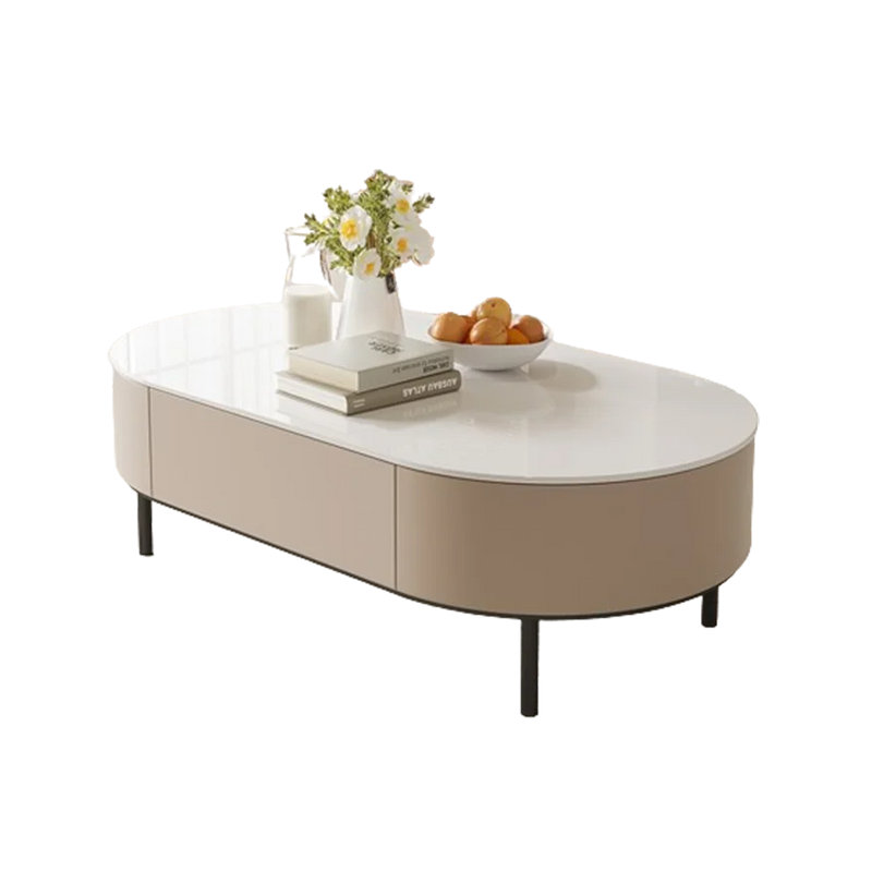 Nashanda Lift Top Four Leg Coffee Table, 45cm H x 60cm L x 130cm W, Wheat White
