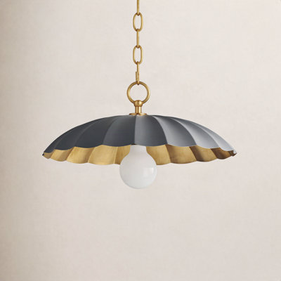 Granduca Single Light Steel Gold Pendant