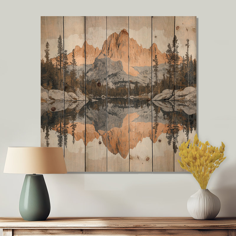 Décoration murale montagnes montagnes, H 15 po x l 15 po x P 0,78 po
