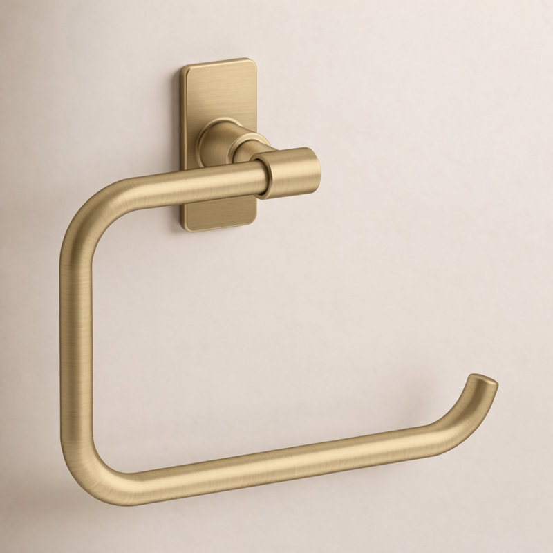 Castia by Studio McGee Towel Ring, Vibrant Brushed Moderne Brass