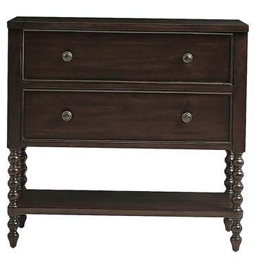 2-drawer Moroccan brown decorative cabinet