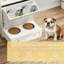 Meuble de rangement pour distributeur de nourriture pour animaux, PE, PP, 1 ensemble, blanc, rangement intégré, facile à nettoyer-134681000