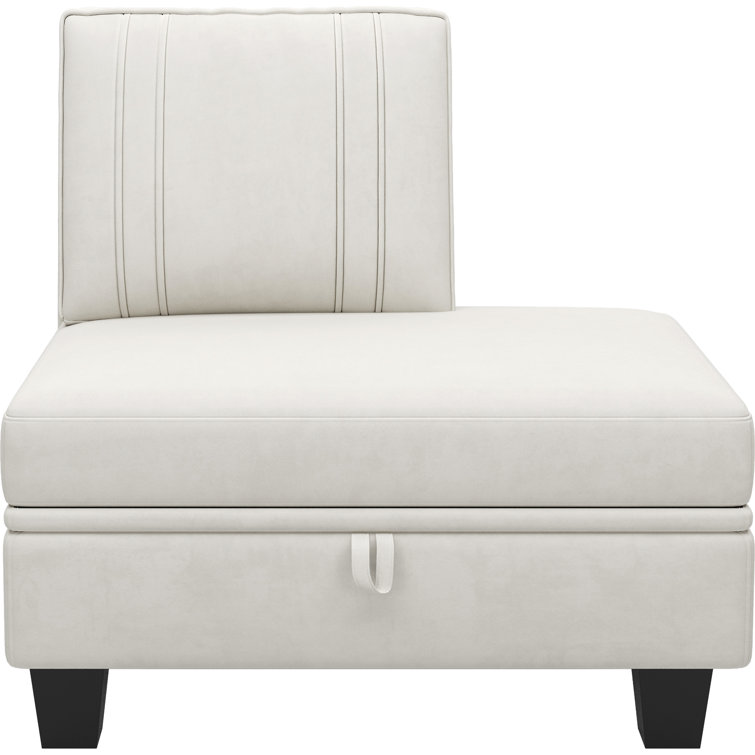 1Pc Storage Ottoman With Backrest The Part D Module Of The Modular Sofa