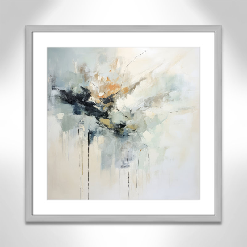 «Green Abstraction II» par Irena Orlov, Argent mat, Imprimé mat, 23.5'' W x 23.5'' H
