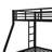 Metal Bunk Bed with Trundle, Black-114313894