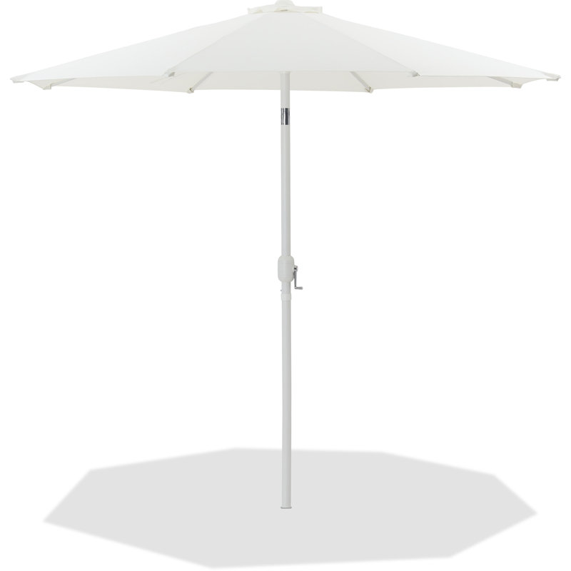 Parasols de patio en tissu Chavelle, Blanc, Blanc