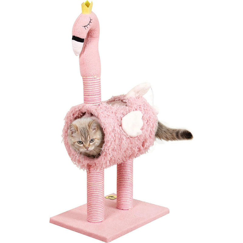 Arbre à chat Flamingo - Tour d'escalade avec poteaux à griffer en sisal, perchoirs confortables pour chats