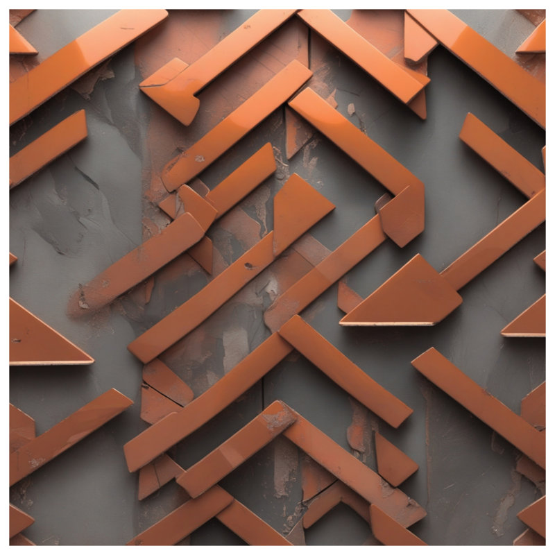 Couvertures d'art géométriques bronze, L 60 po x H 80 po