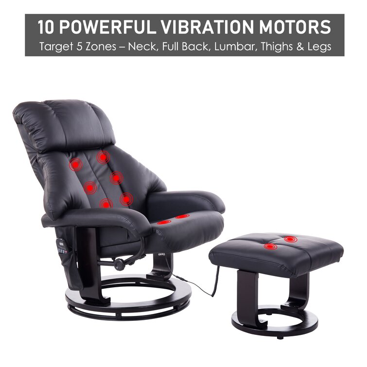 Comfier Back Massager Chair Pad, 10 Motors Vibration Massage Seat Cushion  with Heat Car Office Home Use 