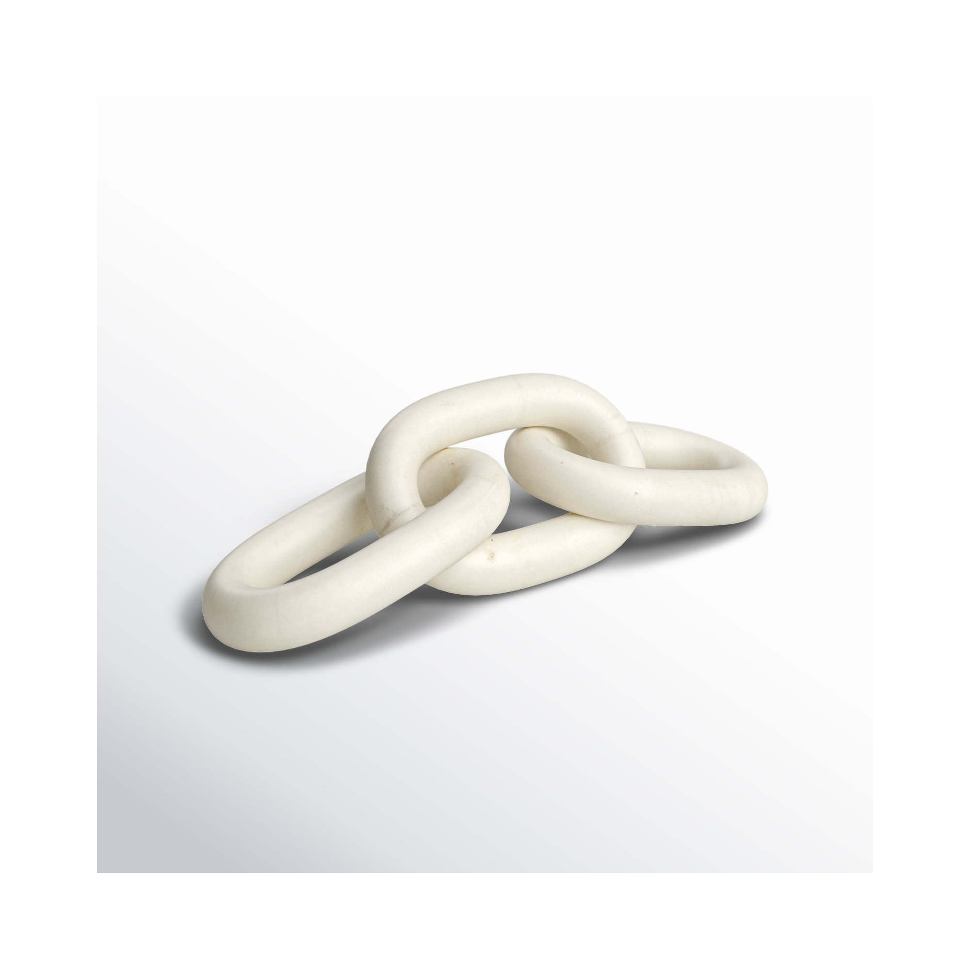 Ocarina Marble Chain Link, White