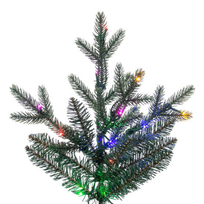 Colorado Blue Fir Artificial Pre-Lit Christmas Tree with 1000 LED Color Changing 3mm Low Voltage 6 Function Wide Angle Coaxial Lights