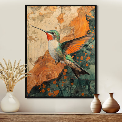 Gianne Hummingbird Into Wood Forest Quest II - Hummingbird, reproduction d'art sur toile encadrée