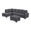 Orisfur. Canapé modulaire réversible peu encombrant avec rangement repose-pieds Rivet Ornement en forme de L pour grand dortoir-1499836182