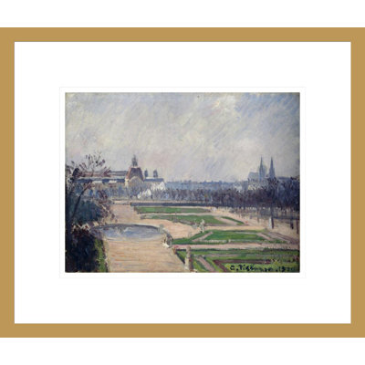 «The Tuilleries Basin and the Louvre» par Camille Pissarro, impression giclée encadrée