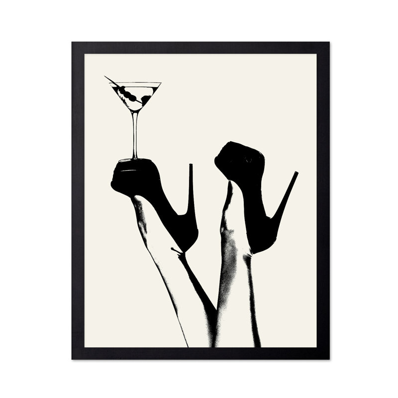 Martini et talons, Unframed, Poster, 11"H x 14"W