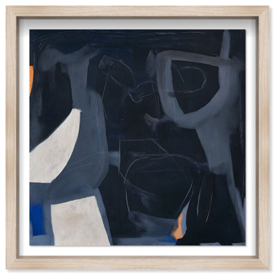 Obscured Voices I Shadowbox Abstract Print by Oliver Gal, Black Frame, 12 x 12