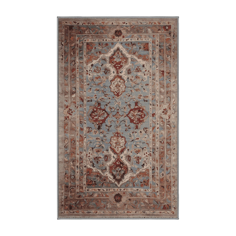 Tapis gris soyeux et moelleux, Rectangle 2 pi x 3 pi