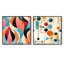 Zachariah - Ensemble de 2 collages carrés abstraits-101854897-101854898