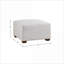 Repose-pieds, tissu 100% polyester l 30 po x P 30 po x H 18 po, pieds espresso foncé | Structure en bois massif | Ton noyer brun