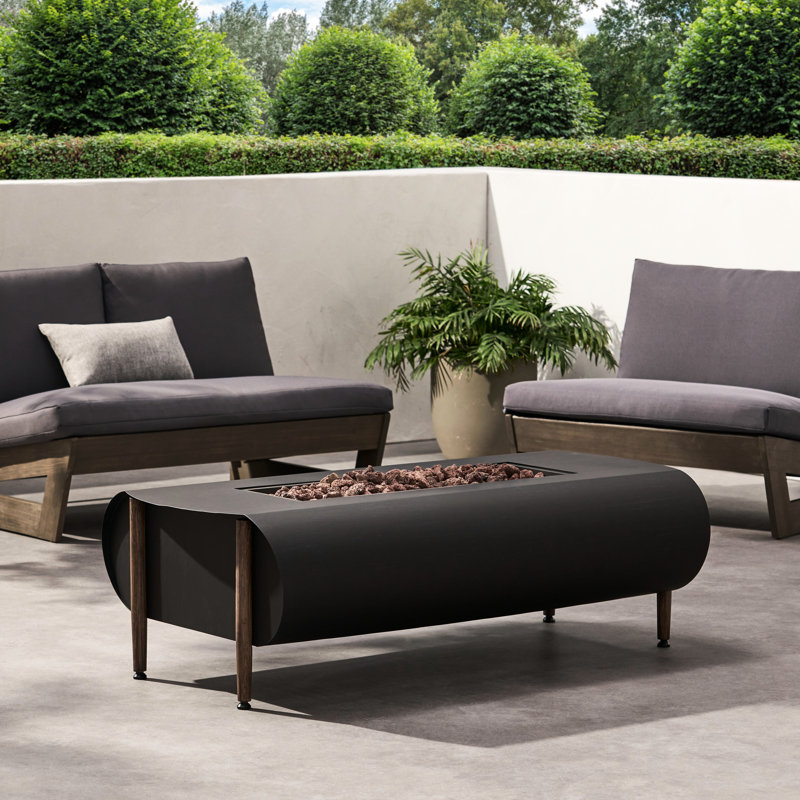 Chauffe-terrasse d'extérieur en fer gris foncé