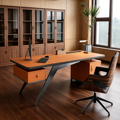 Modern minimalist style study desk