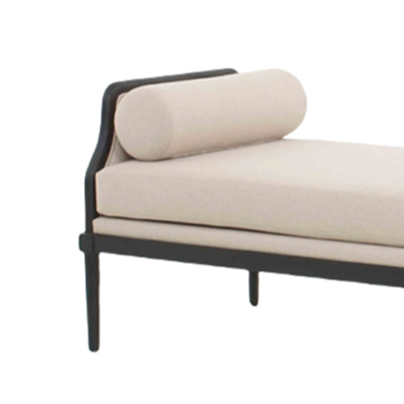 Bench simple armrest rest stool solid wood, 23.62" H x 62.99" W x 19.69" D