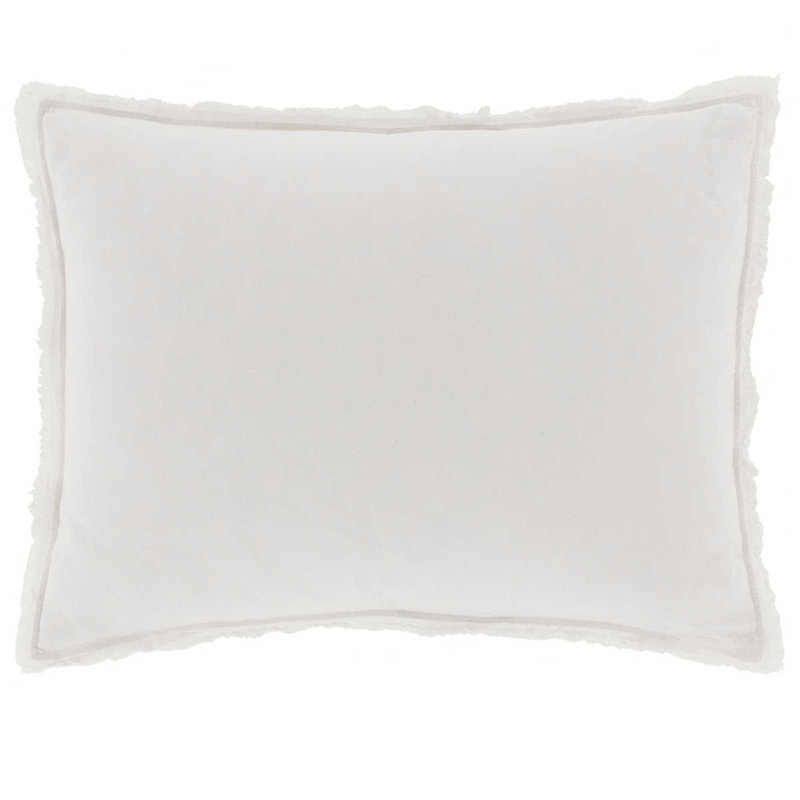 Faye Linen Sham, Standard, Dove White