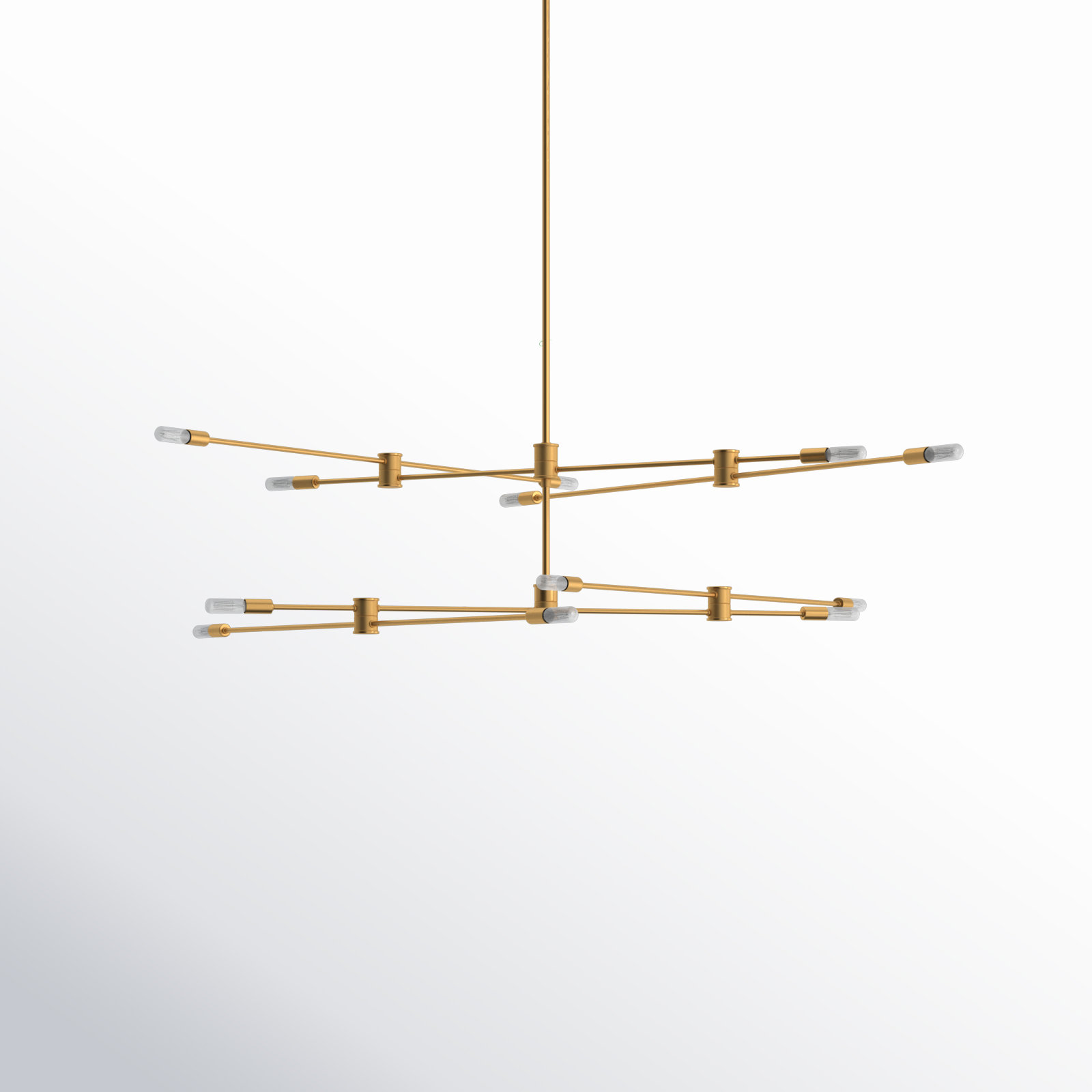 Jordy 12-Light Chandelier, Warm Brass
