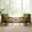 Chaise d'appoint rembourrée en bois massif avec coussin et sac de rangement Mid Century-116500004