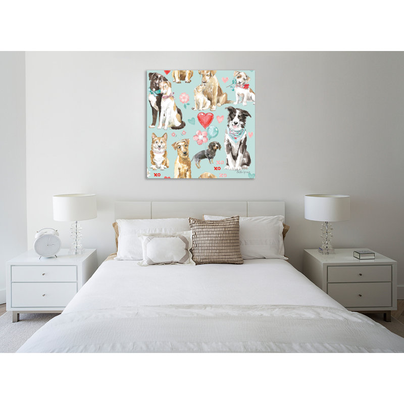 «Paws Of Love Motif IC», toile tendue par Beth Grove, H 48 po x l 48 po x P 1,5 po