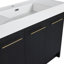 Meuble-lavabo autoportant avec lavabo en résine, avec 3 portes à fermeture douce