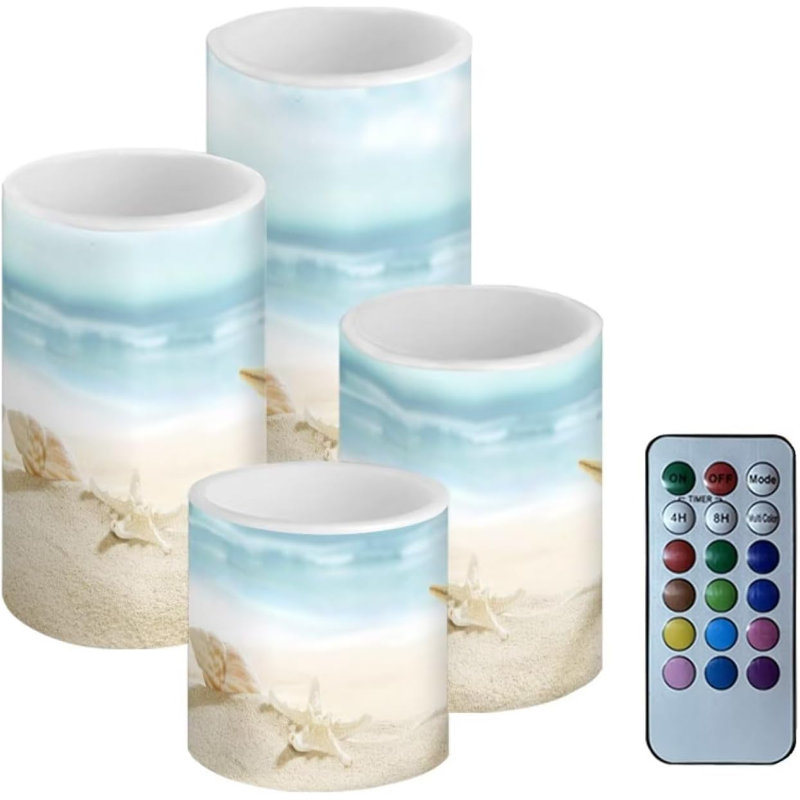 Paquet de 4 colonnes à DEL avec minuterie et télécommande