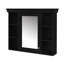 Meuble-lavabo de 36 po avec armoire à pharmacie, armoire à miroir moderne avec tablette réglable, armoire de rangement pour salle de bain à 4 tiroirs, armoire de rangement pour cadre de salle de bain en bois massif