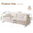 105" Polyester Loveseat Sofa,2 Seater Sofa With 2 Pillows,Sofa Couch,Modern Oversized Sofa For Living Room