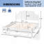 Lit plateforme traditionnel en bois Clyden avec tête de lit à panneaux sculptés, montants cannelés et moulures classiques pour une chambre à l'ambiance feutrée-135299860