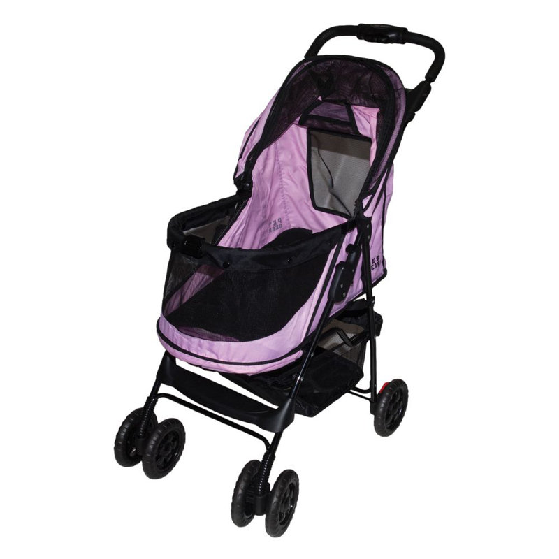 Foldable Pet Stroller, Pink Diamond