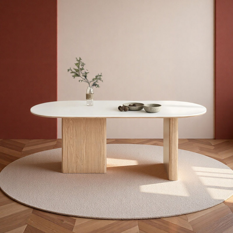 Table en pierre frittée Wabi-Sabi, 29.5" H x 59.1" W x 31.5" D