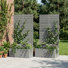 Jardinière en métal Eulau, sans roulettes, grise, 150 cm H x 76 cm L x 30 cm P