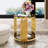 Modern Black Mirror End Table