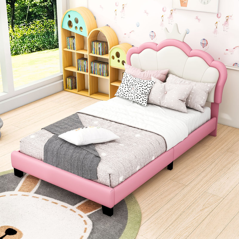 Lit plateforme tapissier Wilda Princess, Simple