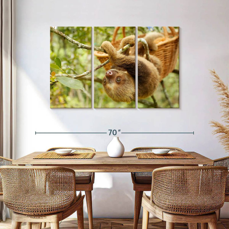 Brampt Sloth On A Tree, 36" H x 57" W