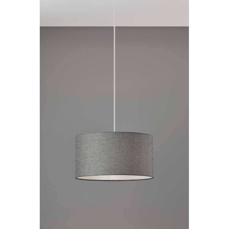 1 - Light Single Pendant, Gray