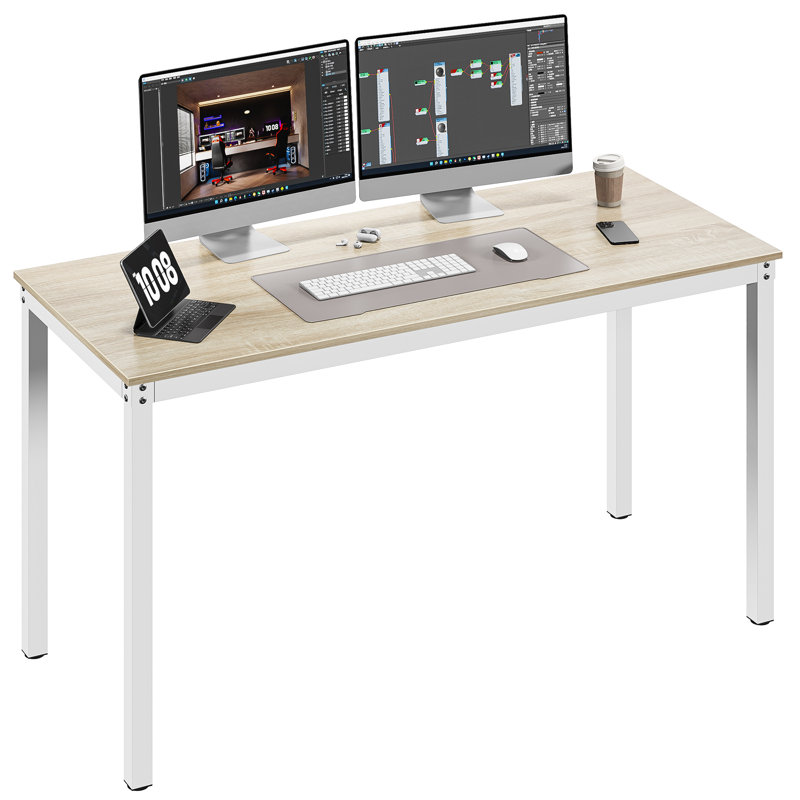 Table de salle à manger Driggers 23,62 po, Blanc, Hêtre, H 29,52 po x L 55,12 po x l 23,62 po