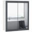 Armoire à pharmacie avec miroir Kleankin, armoire à miroir murale de 27 po x 30 po, armoire de salle de bain murale avec rangement, portes doubles et 2 tablettes réglables
